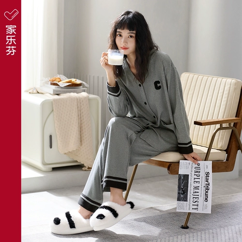 Антибактериальная осенняя пижама, осенний хлопковый лонгслив, комплект