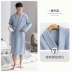 [Sự mềm mại] Bộ đồ ngủ Áo ngủ nam Áo choàng tắm nam Áo khoác mùa xuân và mùa thu Kimono Cotton nguyên chất Dài tay Phần dài ao nam Áo khoác