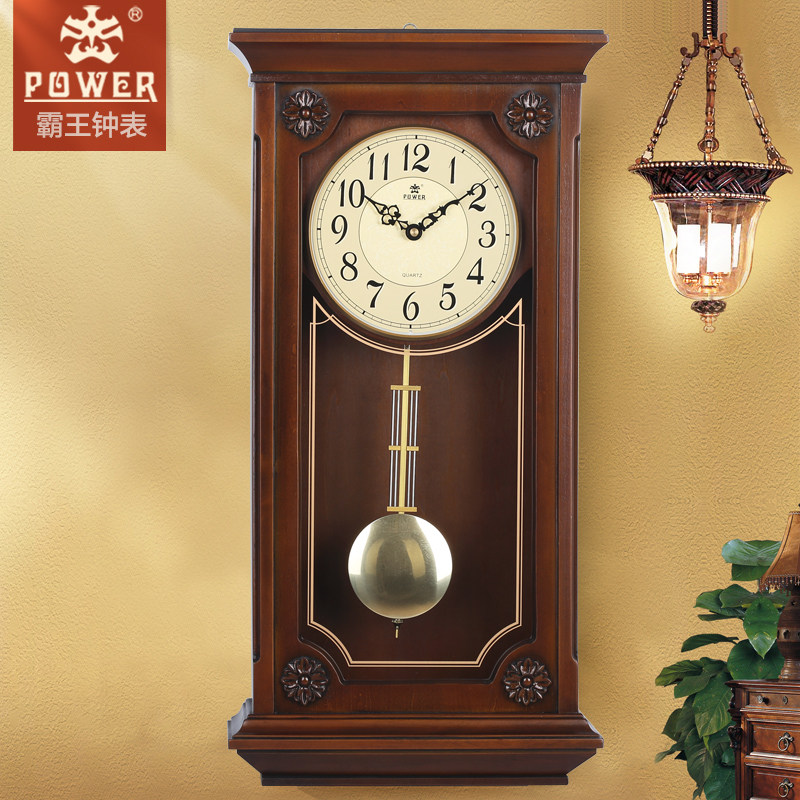 [USD 365.39] King Chinese wall clock living room solid wood quartz