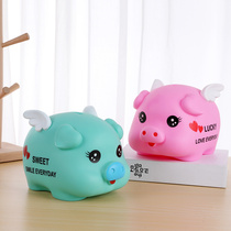Large Number of Wings Piggy Piggy Piggy Bank Children boys and girls Children and boys Cartoon Large Capacity Savings Pot can be saved with anti-fall