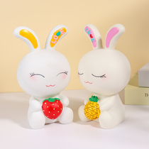 Rabbit Deposit Money Pot Cartoon Anti-Fall Creativity Cute Children Rabbit Baby Savings Pot Girl Boy Store Money Pot Adults