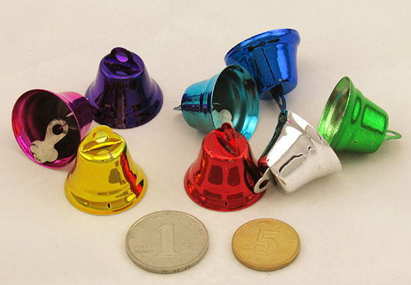 DIY windbell bracelet accessories 2 6cm color opening bell bell iron vacuum plating handmade Christmas accessories