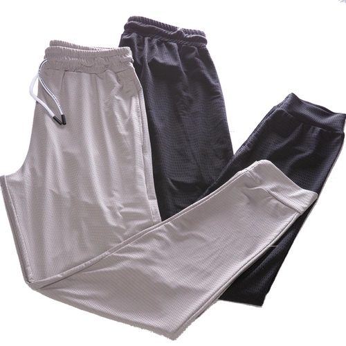 Шелковые летние тонкие спортивные быстросохнущие штаны, большой размер