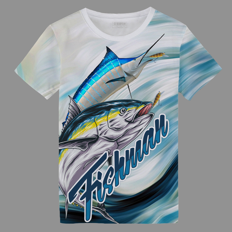 Fishing T-Shirt Summer Ice Silk Sweatshirt Fishing Enthusiasts Clothes Quick-Drying Large Size Cultural Shirt Personalized Half-Sleeved Trendy Fishing T-Shirt Summer Ice Silk Sweatshirt Fishing Enthusiasts Clothes Quick-Drying Large Size Cultural Shirt Personalized Half-Sleeved Trendy