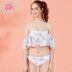 Bodypops gợi cảm thoải mái thời trang in hình cô gái dễ thương áo tắm spa nữ BCAR823A81 - Bộ đồ bơi hai mảnh bikini 2 mảnh màu trắng Bộ đồ bơi hai mảnh