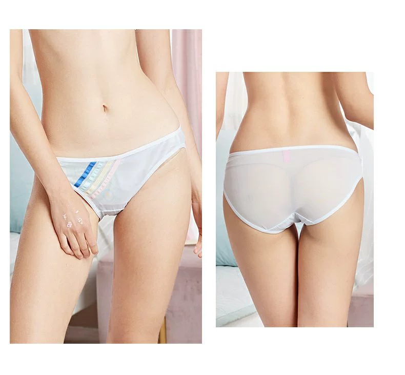 bodypops Yilian đồ lót mới thắt lưng lưới thoải mái thoáng khí đồ lót cotton tinh khiết đáy quần sịp phụ nữ - Tam giác