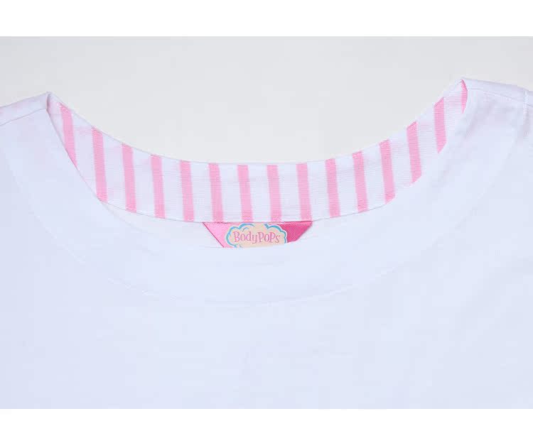 Bodypops ngọt ngào và đáng yêu dịch vụ tại nhà áo thun rộng áo nữ mùa hè đồ ngủ nữ mùa hè BCYF711A11 đồ pijama nam