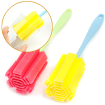 Creative long handle cup brush bottle brush Kitchen cleaning brush Absorbent sponge brush Brush cup bottle utensils