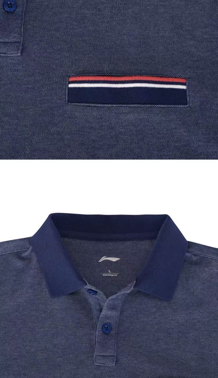 Li Ning áo thun ngắn tay POLO 2018 mùa hè thoáng khí cho cặp đôi áo thun ve áo tay ngắn thể thao áo polo zara