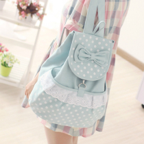 Schoolbag middle school students junior high school female canvas backpack cute backpack Primary School students Japanese Korean version High School large capacity