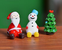 Moss micro landscape ornaments Christmas tree cute snowman pine tree DIY snow landscape landscape Christmas material decoration