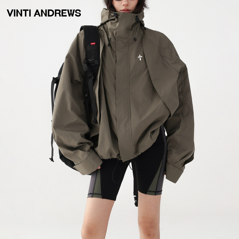 Vinti Andrews American Retro Outdoor Mountaineering Clothing, Jacket, Men's and Women's Hooded Work Jacket