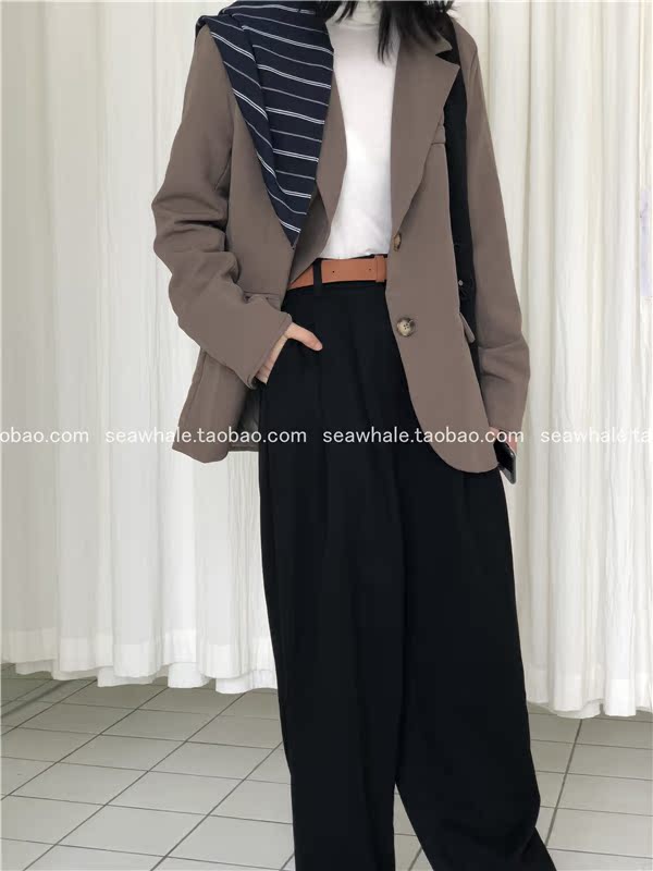 Ngủ lúc 11 khuyến nghị 2018 mùa thu mới sang trọng giản dị buông thả blazer thẻ hoang dã mỏng vest nữ trung niên