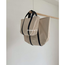 Sleep at 11 matching paragraph Korea trendy large capacity sails cloth handbag portable single shoulder bag size number