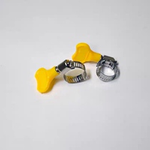 Motor vehicle inspection line sampling tube clip