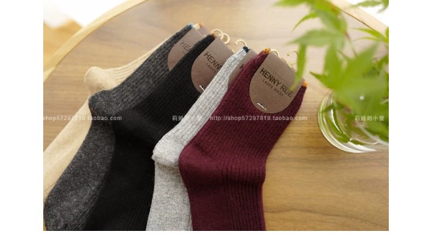 Bốn mảnh! Kết hợp hoàn hảo vớ cashmere dưới cùng trong vớ ống phụ nữ mùa thu và mùa đông dày vớ vớ vớ