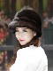 Mink Fur Hat for Middle-Aged and Elderly Women, Winter Full Mink Fur Ear Protection, Warm Winter Mother's Mink Fur Fisherman Hat