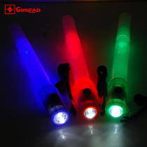 Four-function LED signal stick signal light fluorescent stick glow stick luminous stick life-saving whistle with battery 35