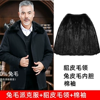 Классический Parka + Mink Fur Collar + ватный рукав