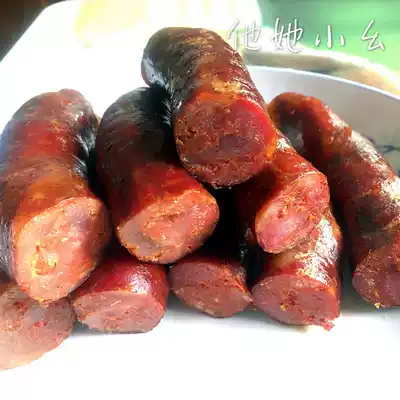 Sichuan authentic hand-made spicy sausage, sausage, sausage, specialty Sichuan cooked sausage cooked sausage slices, cooked food snacks, open bags