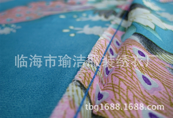 Phần mỏng mùa hè nữ dài áo choàng len áo choàng mô phỏng lụa Nhật kimono robe peacock lụa - Night Robe đầm ngủ 2 dây