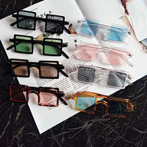 Children sun glasses punk retro small box sunglasses parent-child ocean lens men and women baby fashion glasses tide