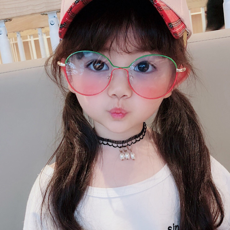 2019 New Children's Sunglasses Girls Anti UV Frameless Walking Sunglasses Baby Fashion Glasses Tide
