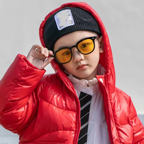 Childrens new fashion glasses boy Yangqi sunglasses kid candy color sand beach anti-UV personality sunglasses