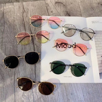 Childrens new metal frame sun glasses girls anti-ultraviolet children sunglasses summer children travel comfortable glasses