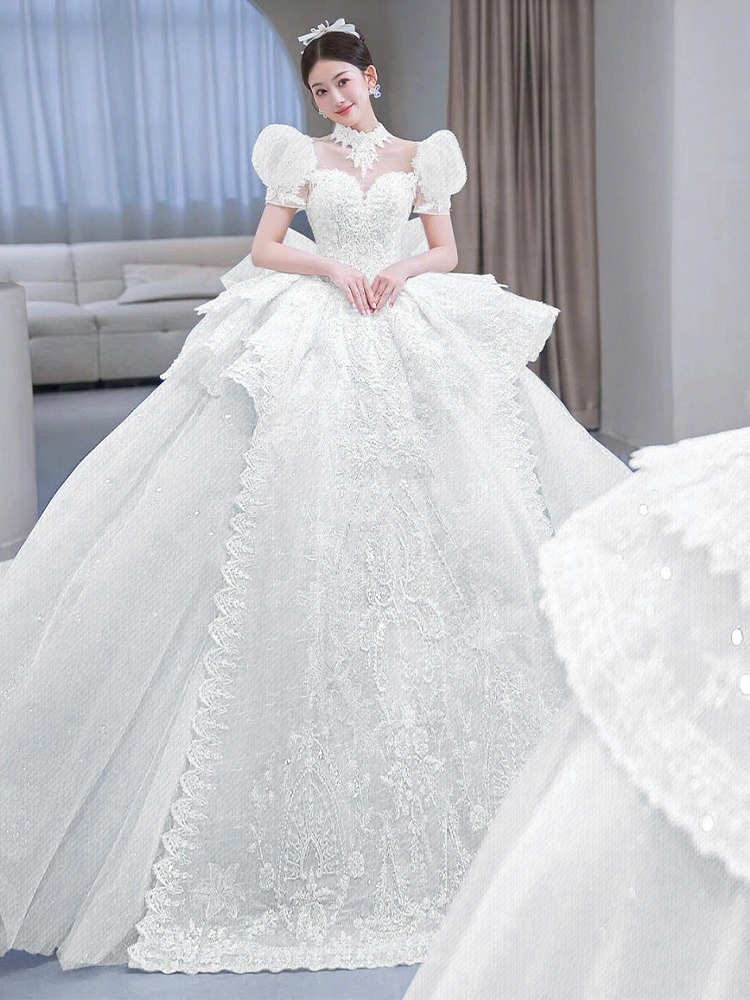  XXXL+Single -piece white wedding dress   - $36.45 