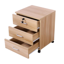 Ming Yi desk mobile drawer cabinet three drawer cabinet short cabinet file storage activity cabinet floor-standing staff with lock