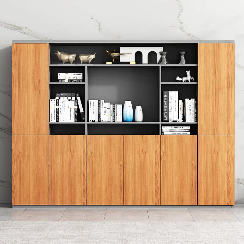 File cabinet wooden data cabinet office bookcase simple cabinet against the wall bookshelf floor combination file storage cabinet