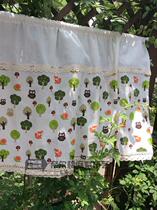 Semi-curtain coffee-curtain short-curtain foreign trade cotton linen curtain Kitchen Curtain cabinet curtain Curtains Curtain door Sub-water Curtain Finished Custom