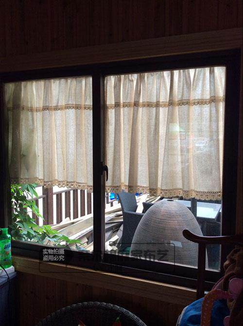 Hemp Cloth Door Curtain Pure Color Coffee Hemp Short Door Curtain Semi-Curtain Linen Cotton Linen Mat Curtain Pure Shade Pure Color Partition Window Vegan Color Curtain