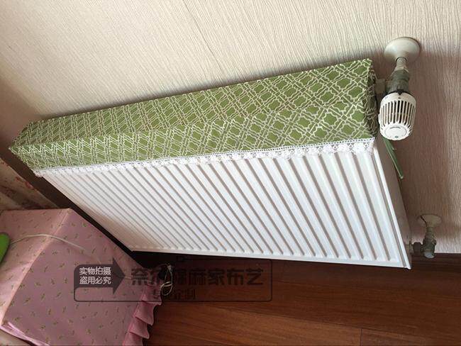 Radiator cover pastoral green lattice heating cover cloth old-fashioned heating cover cloth dust cover decoration custom