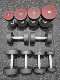 Round Head Rubber Pev Ten-Piece Three-Layer Dumbbell Rack Set for Men's Dormitory Home Fitness and Body Shaping Studio Dumbbells