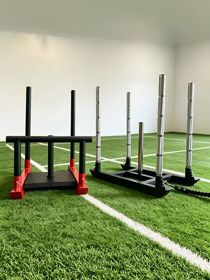 Fitstyle Fitness Sled Track and Field Training School Fire Department Gym Push-Pull Sled Weight-Bearing Resistance Cart