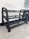 New three-layer dumbbell rack gym hexagonal round head ten sides 2.5-30 kg twelve pairs of dumbbell rack set