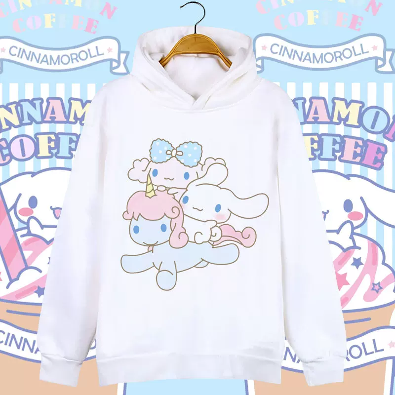 Милая толстовка-худи для мужчин и женщин для студентов, Cinnamoroll, семейный стиль