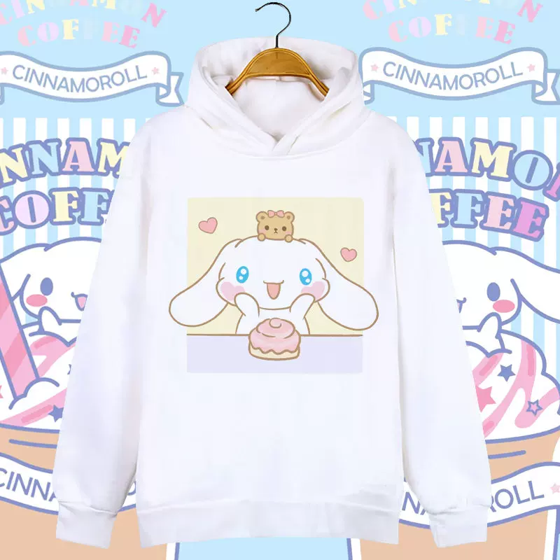 Милая толстовка-худи для мужчин и женщин для студентов, Cinnamoroll, семейный стиль