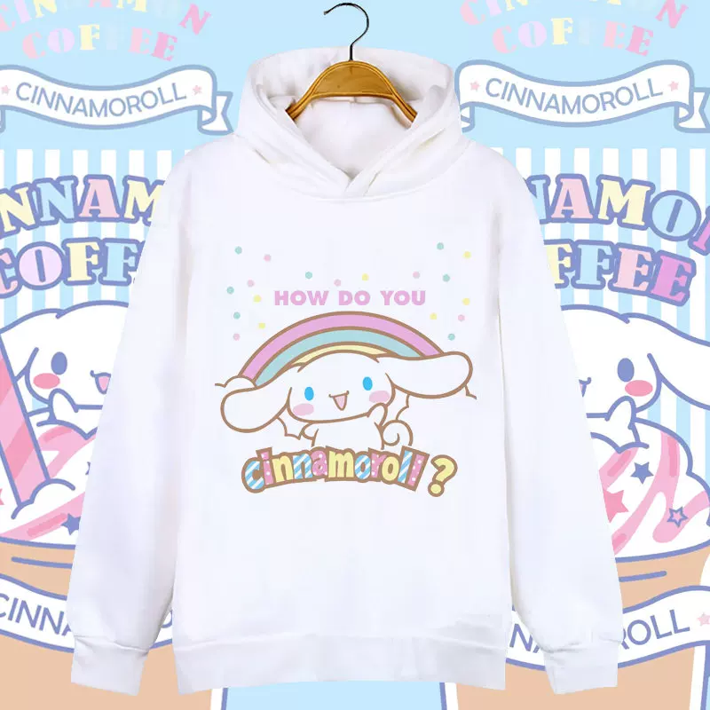 Милая толстовка-худи для мужчин и женщин для студентов, Cinnamoroll, семейный стиль