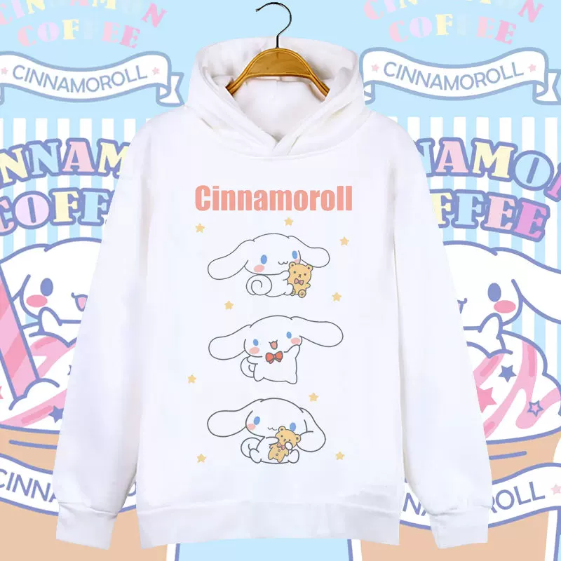 Милая толстовка-худи для мужчин и женщин для студентов, Cinnamoroll, семейный стиль