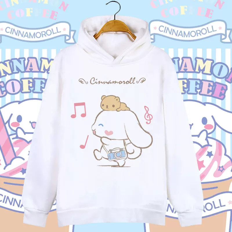 Милая толстовка-худи для мужчин и женщин для студентов, Cinnamoroll, семейный стиль