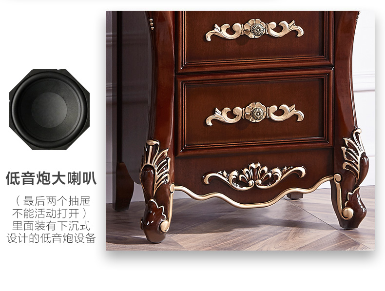 máy nghe nhạc đĩa than tiếng anh Otino 868BL máy ghi âm vinyl nhà cổ máy ghi âm cổ điển âm thanh gỗ rắn máy ghi âm loa lớn - Máy hát đầu đĩa than