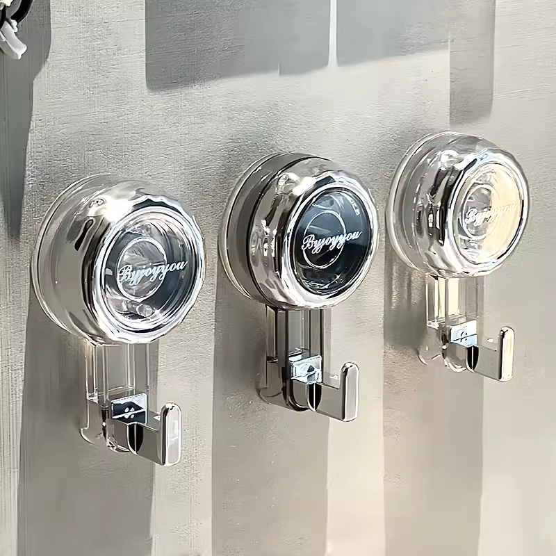 Rotating Suction Cup Hook, Strong Vacuum, No-Drill, Traceless, for Bathroom, Kitchen, Behind Door, Heavy-Duty Towel Adhesive Hook