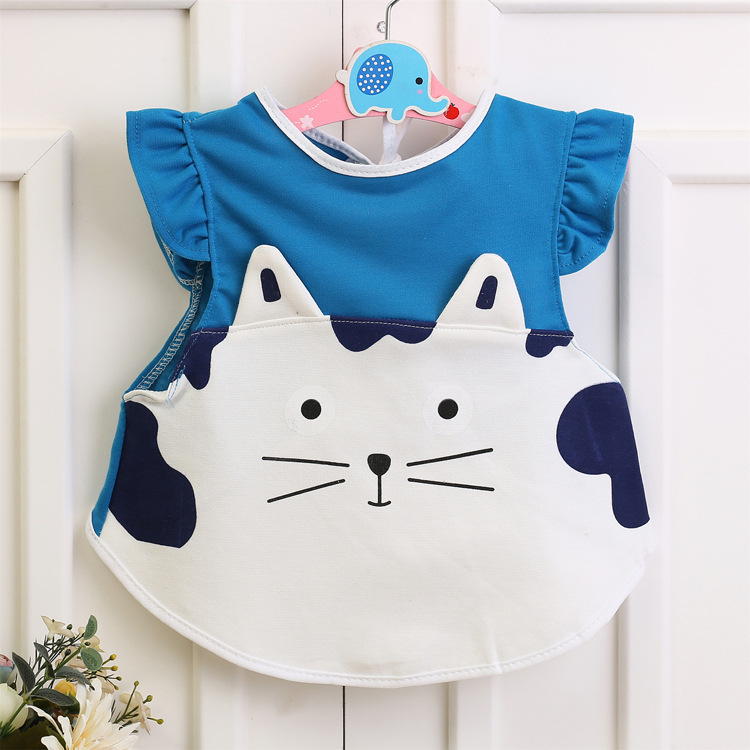 Hood Clothing Baby Apron Sprinting Pocket Baby Eating Waterproof Anti-Oil Sleeveless Anti-Wearing Clothing Apron outside wearing 2 pieces