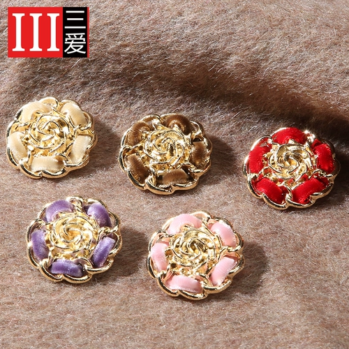 Металлические бархатные тканевые пуговицы, пижама подходит для мужчин и женщин, куртка, свитер