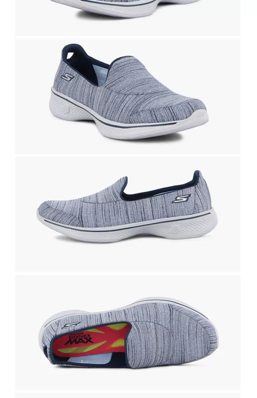 Skechers Giày thể thao đơn giản nhẹ thông thường nhẹ nhàng thoáng mát của Skechers Skechers thời trang nữ 14149 - Dép / giày thường
