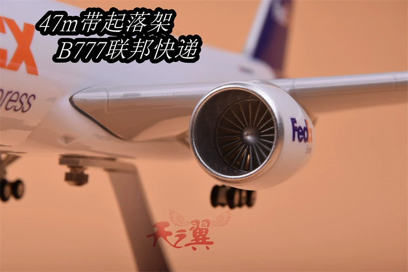 Mô hình mô phỏng máy bay lớn Boeing bằng hợp kim FEDEX Cargo Airlines FedEx B777 mô hình trang trí 47cm mô hình máy bay bamboo airways