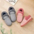 Dép cotton mùa đông cho nam với nhà trong nhà dày dưới chống trượt nhà ấm đôi tóc cộng với giày nhung nữ